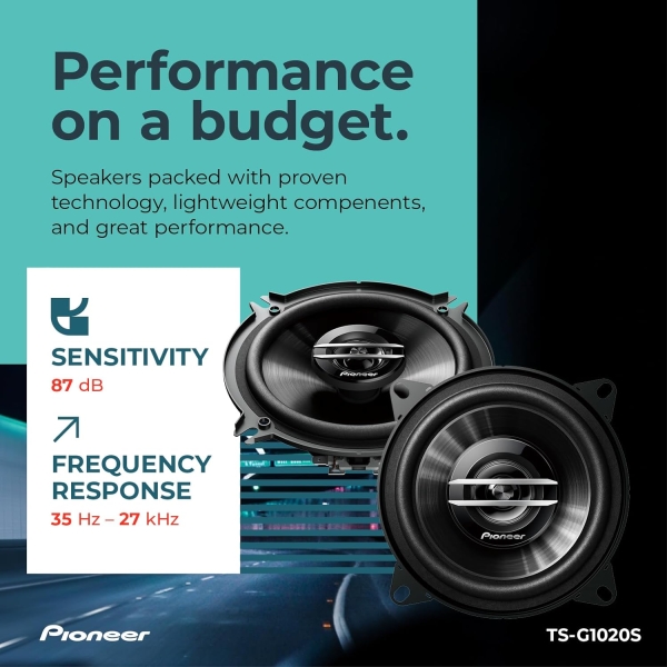 Pioneer TS-G1020S Car Speakers (Pair) - 4" 2-Way Car Coaxial Speakers, 210 Watts - Image 5