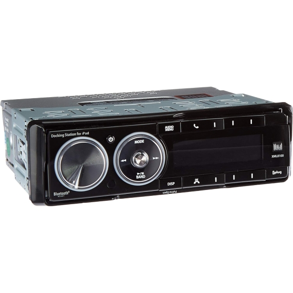 Dual Electronics XML8100 AM/FM Car Dashboard Mechless Receiver with iPod Docking