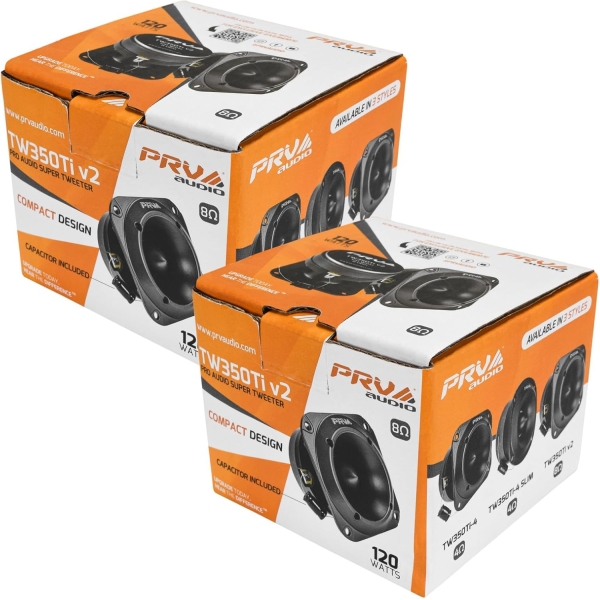 PRV AUDIO Car Audio Tweeters 240 Watts Bundle TW350Ti v2 Titanium Bullet 3x3 PRO - Image 5