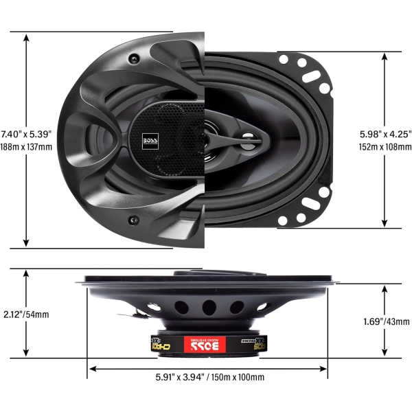 BOSS Audio Systems CH4630B Chaos Exxtreme Series 4 x 6 Inch Car Stereo Door - Image 4