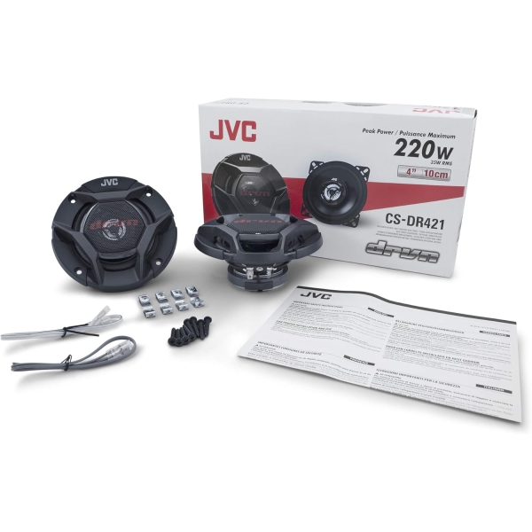 JVC CS-DR421 4" Inch Car Speakers, 220 Watts of Power, 110 Watts Each, 2-Way - Image 7