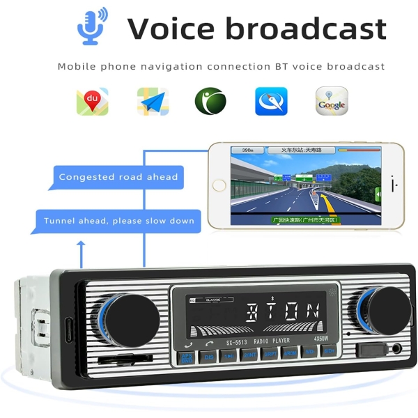 Classic Single Din Car Radio with Bluetooth, Car Stereo FM Radio Receiver, Hands - Image 5