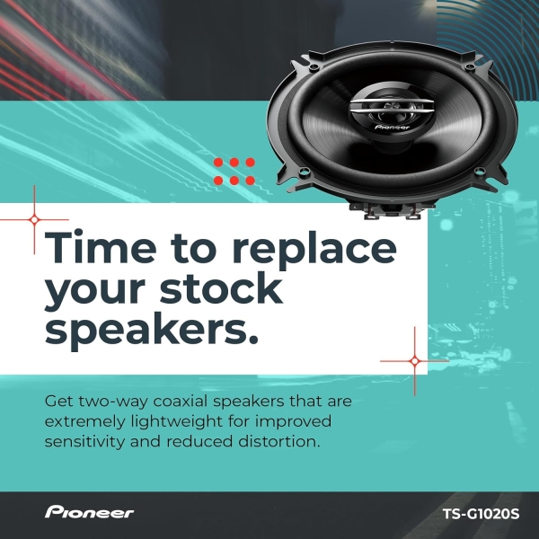 Pioneer TS-G1020S Car Speakers (Pair) - 4" 2-Way Car Coaxial Speakers, 210 Watts - Image 3