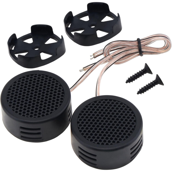 Car Tweeters, 2pcs 500W High Efficiency Mini Dome Tweeter Speakers for Car Audio