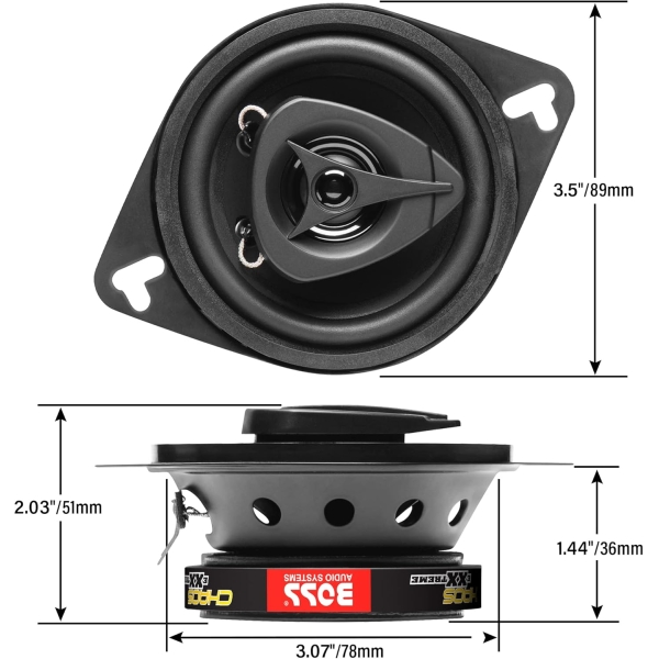 BOSS Audio Systems CH3220B Chaos Series 3.5 Inch Car Door Speakers - 140 Watts - Image 3