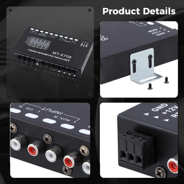 7-Band Car Audio Equalizer, Car Audio Graphic Equalizer, Car Equalizer with - Image 6