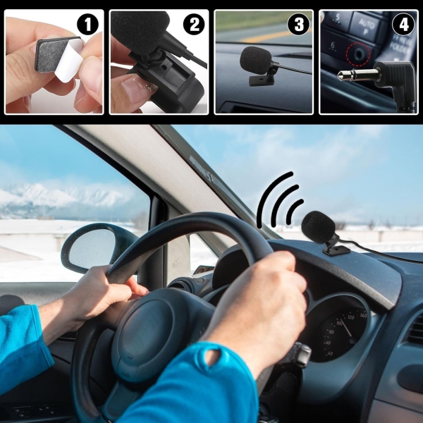 Microphone,Car Microphone 3.5mm Microphone External Mic Car Radio Microphone - Image 5
