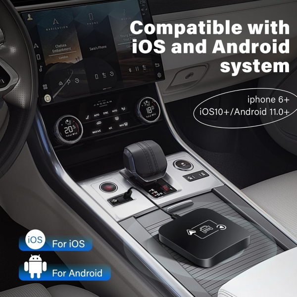 Car Play Wireless Adapter 2 IN 1 Carplay Adapter Plug&Play USB Converter Carplay - Image 6