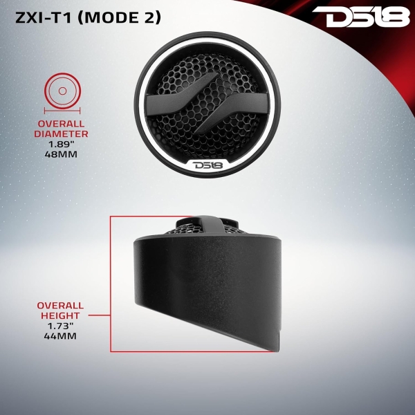 DS18 ZXI-T1 1.7 Inches Pei Dome Car Audio Tweeter with 1" Aluminum Voice Coil - Image 6