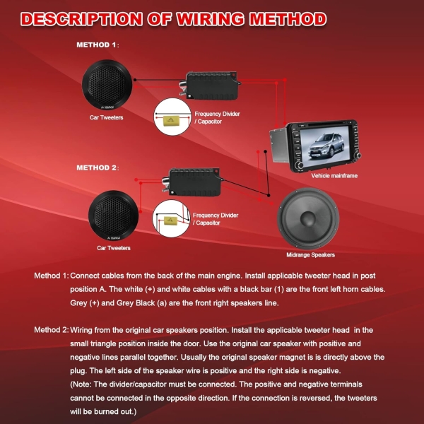 H YANKA 160 Watt CTW-02 Tweeters for Car Audio, Powerful Neodymium Magnet - Image 5
