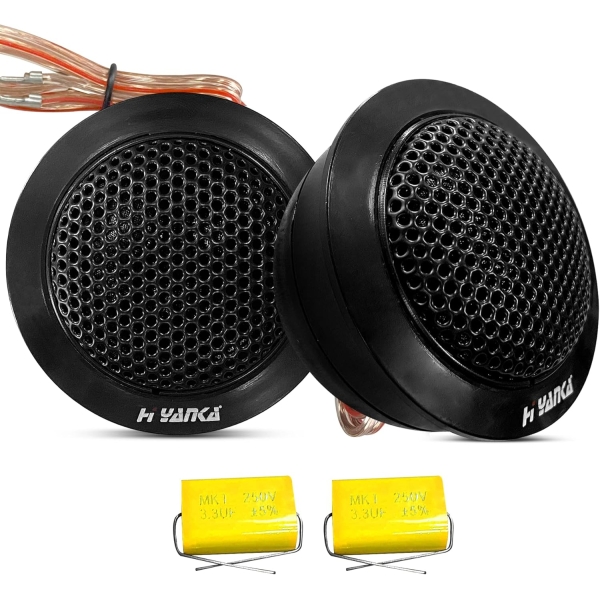 H YANKA 160 Watt CTW-02 Tweeters for Car Audio, Powerful Neodymium Magnet