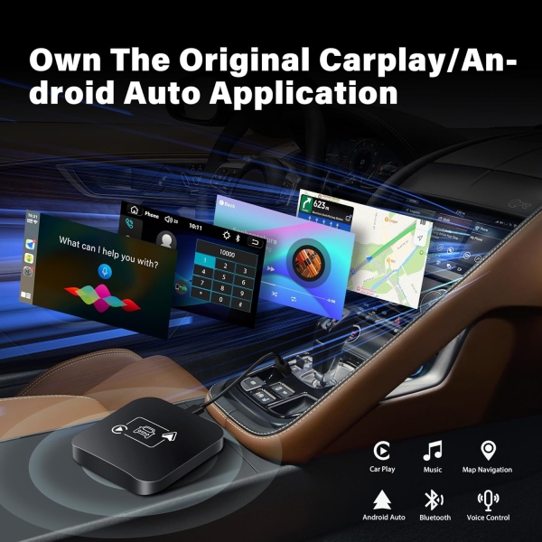 Car Play Wireless Adapter 2 IN 1 Carplay Adapter Plug&Play USB Converter Carplay - Image 4