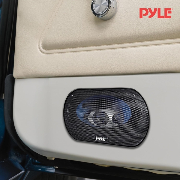 Pyle 4'' x 6'' Three Way Sound Speaker System - Pro Mid Range Triaxial Loud - Image 7