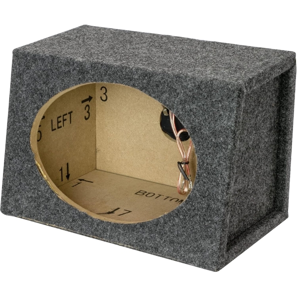 Scosche SE69KT 6x9 Single Car Speaker Enclosure with Gray Carpet, Assembly - Image 6