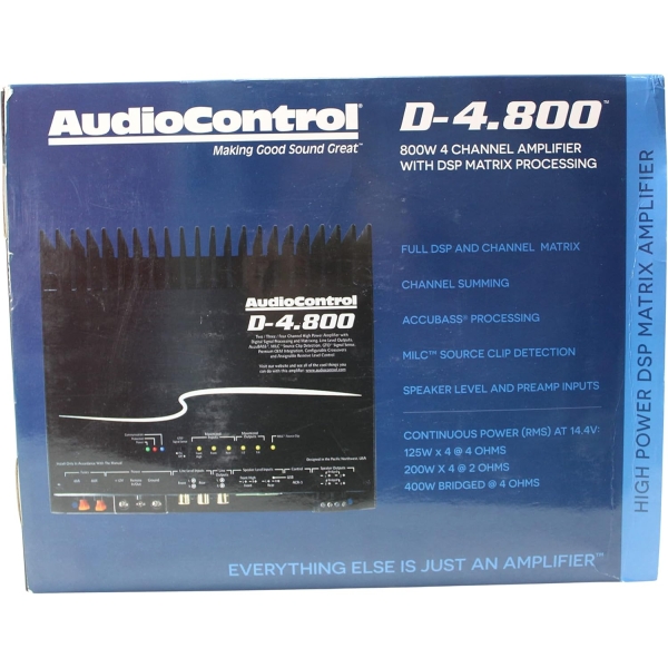 AudioControl D-4.800 4/3/2 Channel High Power 800 Watts Car Audio Amplifier - Image 7