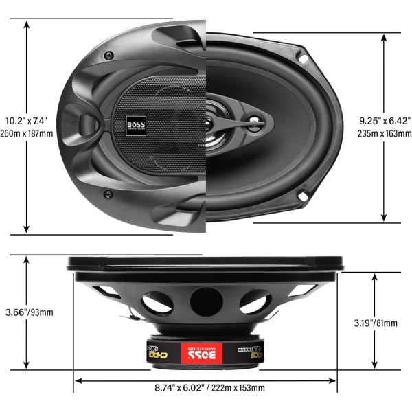 BOSS Audio Systems CH6930B Chaos Series 6 x 9 Inch Car Stereo Door Speakers - - Image 3