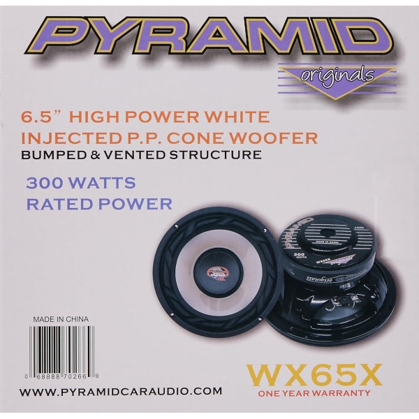 Pyramid 6.5 Inch Car Woofer Speaker - 300 Watt High Powered White Injected - Image 2