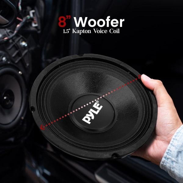 Pyle 8 Inch Car PA Woofer - 500 Watt High Powered Car Audio Sound Component - Image 4