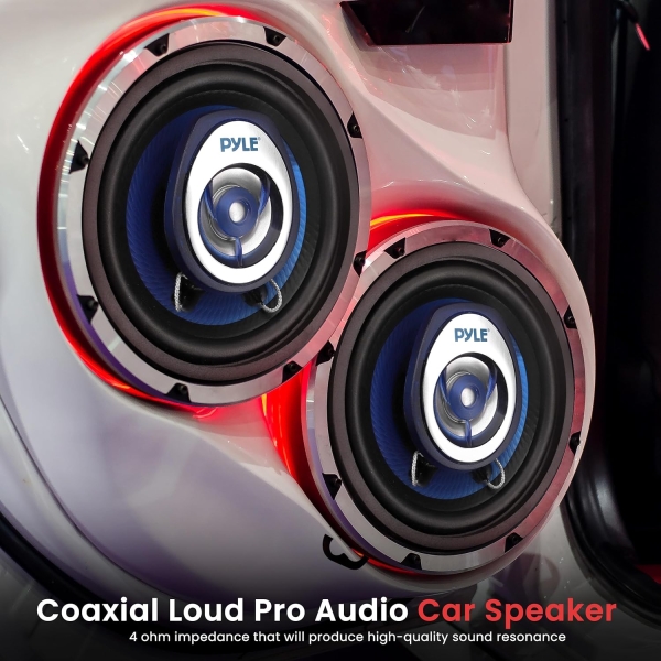 Pyle 2-Way Universal Car Stereo Speakers - 120W 3.5 Inch Coaxial Loud Pro Audio - Image 2