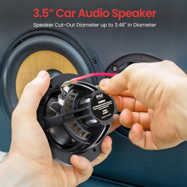 Pyle Single Voice Coil Car Subwoofer - 3.5 Inches, 20 Watts at 4-Ohm Car Audio - Image 4