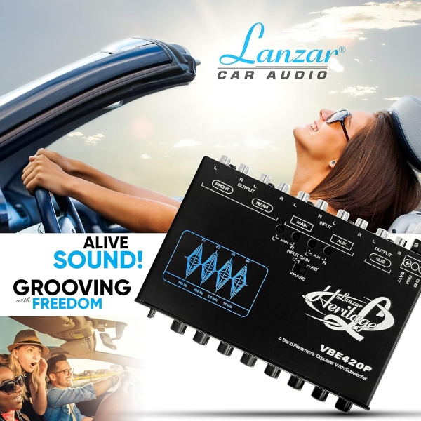 Lanzar Parametric Equalizer with Subwoofer - 9 Volt RMS Pre-Amp Output - Image 6