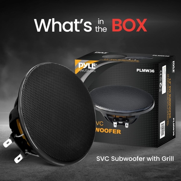 Pyle Single Voice Coil Car Subwoofer - 3.5 Inches, 20 Watts at 4-Ohm Car Audio - Image 2