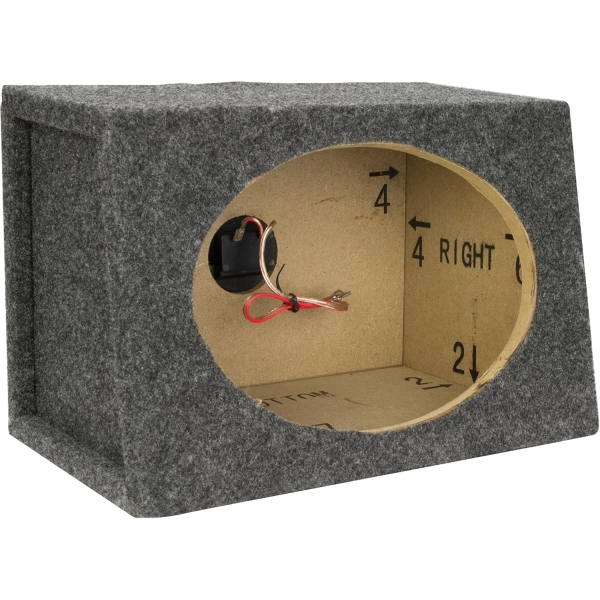 Scosche SE69KT 6x9 Single Car Speaker Enclosure with Gray Carpet, Assembly - Image 5
